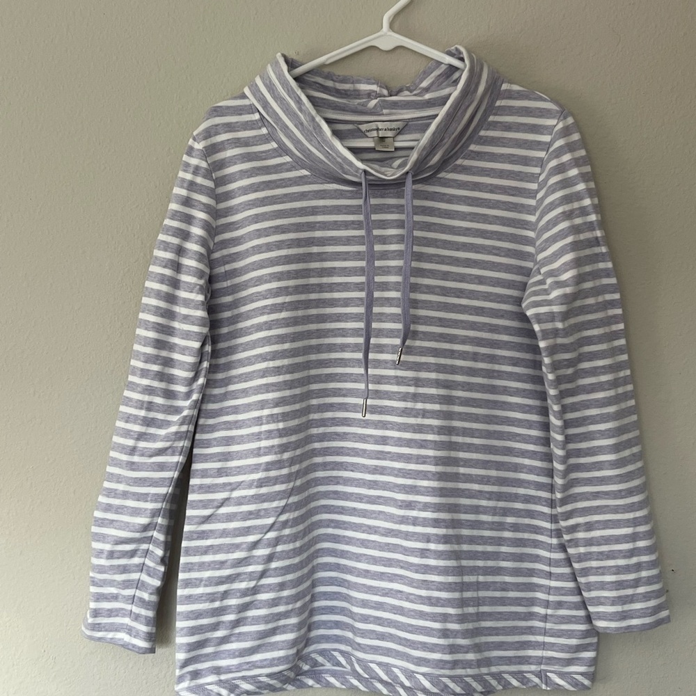 Christopher & Banks Women’s Cowl Neck in Light Purple- Size Medium - Picture 2 of 5